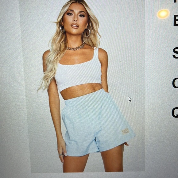 PRETTYLITTLETHING PALE BLUE SHORTS - Picture 5 of 5